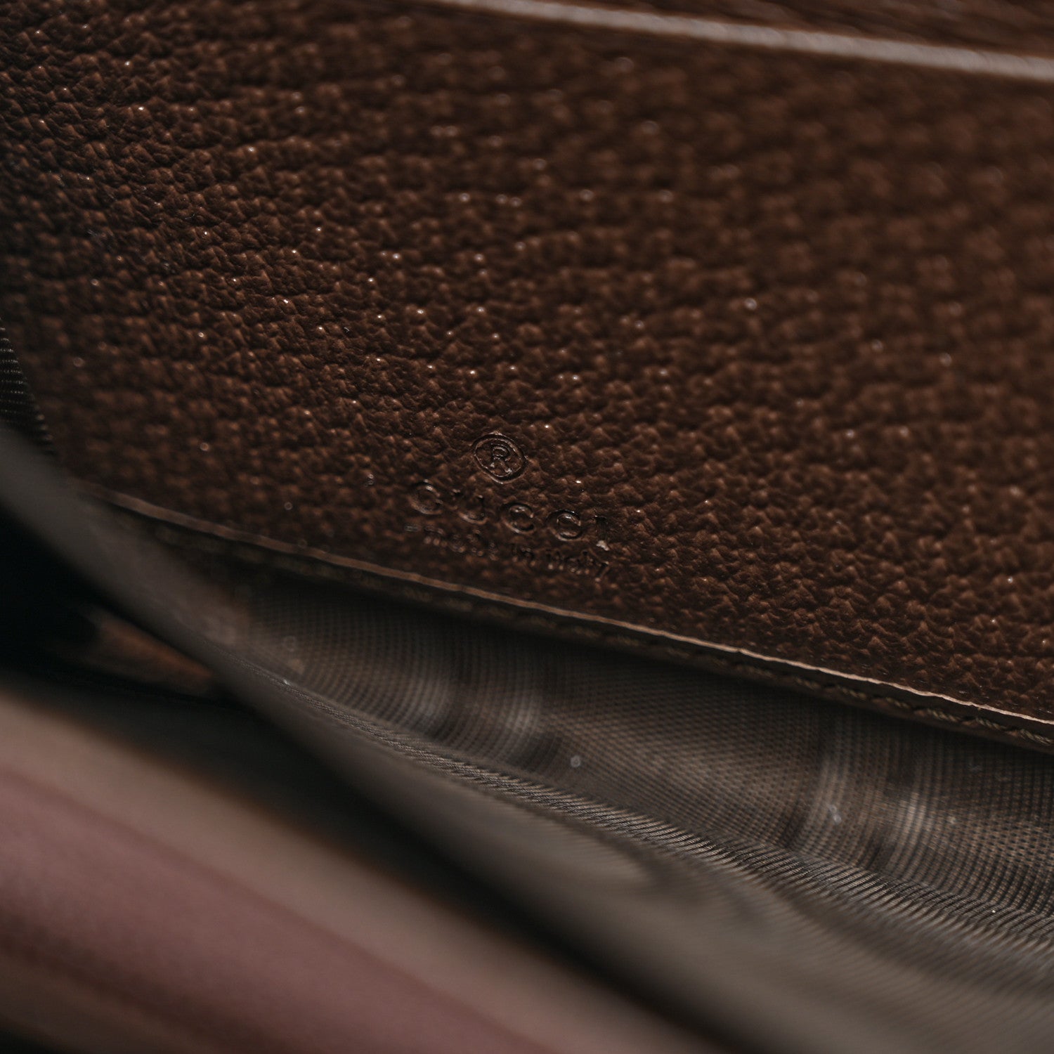 Gucci GG Supreme Monogram Web Ophidia Zip Around Wallet Brown 6 of 7