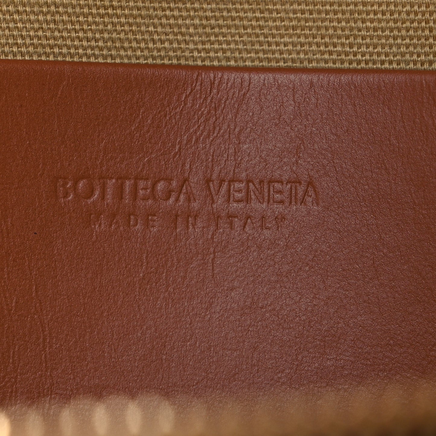 Nappa Jute Intrecciato Bang Bang Vanity Case Cane Sugar Light Wood