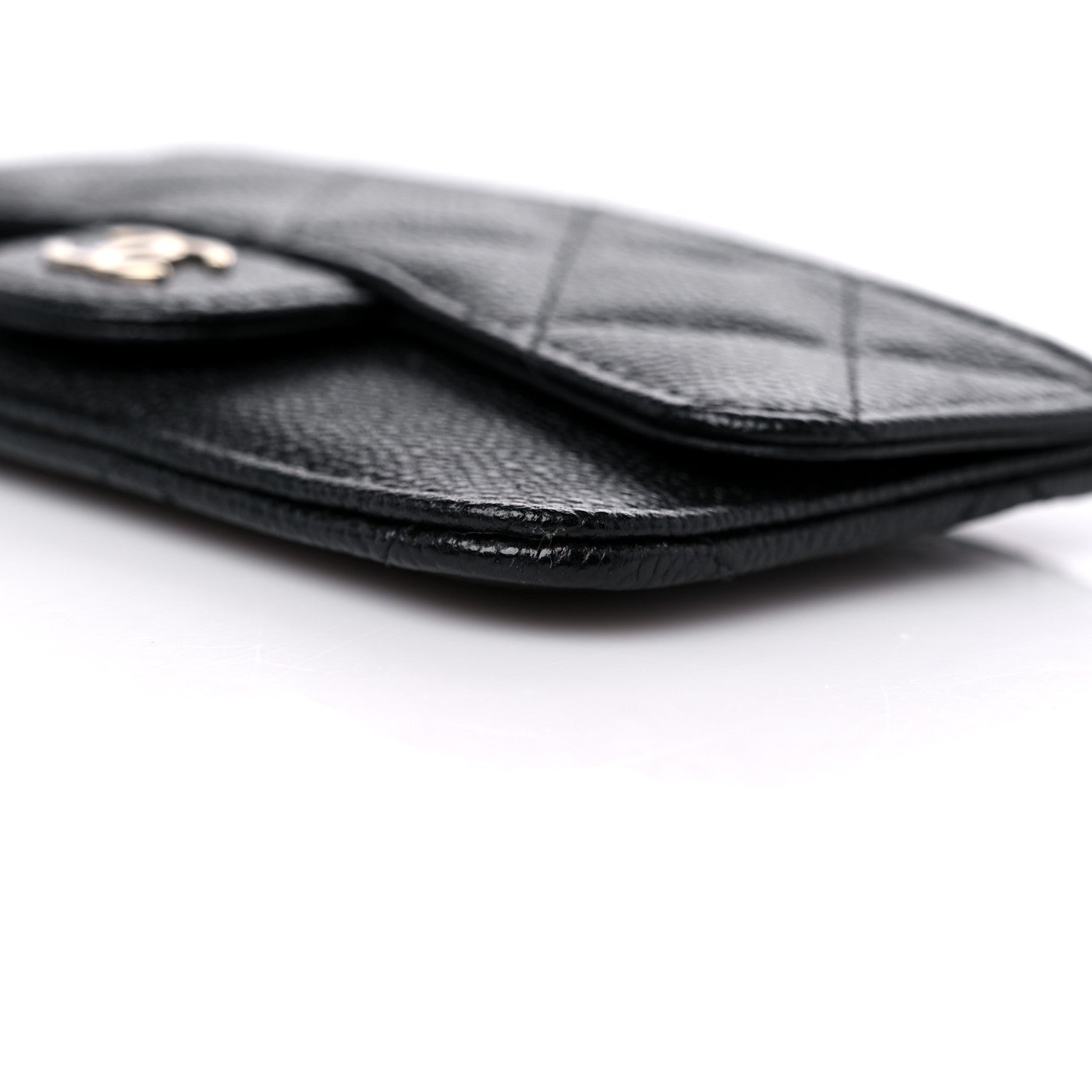 Chanel Caviar Quilted Flap Zip Card Holder Black 9 of 10