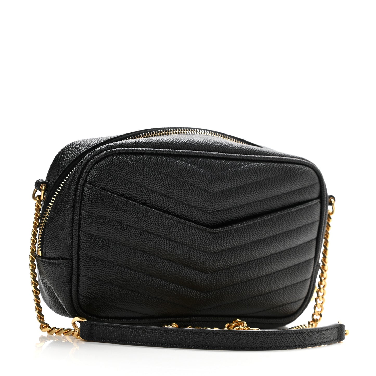 Grain De Poudre Matelasse Monogram Mini Lou Camera Bag Black