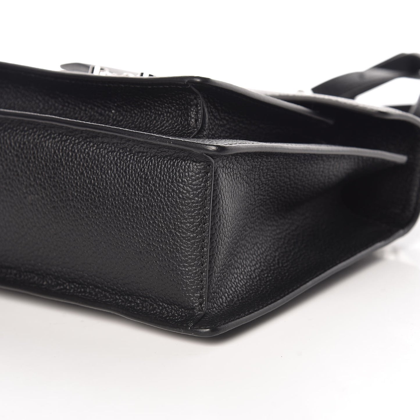 Grained Calfskin Small Patricia Satchel Black