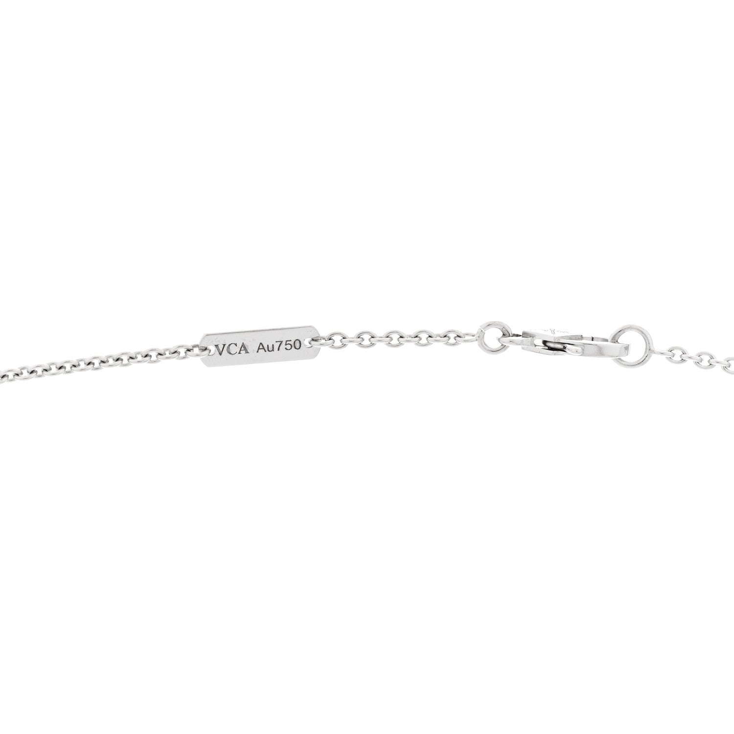 Van Cleef & Arpels 18K White Gold Diamond Pure Alhambra Pendant Necklace 5 of 6