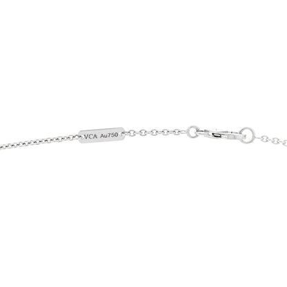 Van Cleef & Arpels 18K White Gold Diamond Pure Alhambra Pendant Necklace 5 of 6