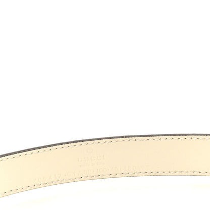 Gucci Plutone Calfskin Palladium Double G 20mm 100 40 Mystic White 3 of 4