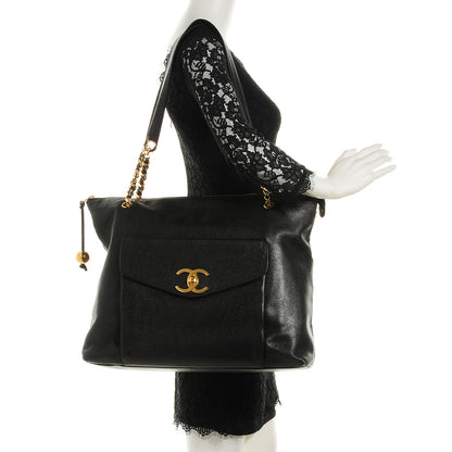 Chanel Caviar Large Shopper Tote Black 2 of 9