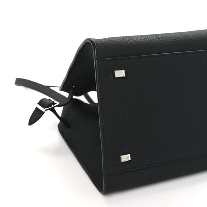 The Row Matte Grained Calfskin Soft Margaux 12 Black 8 of 9