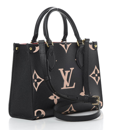 Louis Vuitton Empreinte Monogram Giant Onthego PM Black Beige 3 of 10