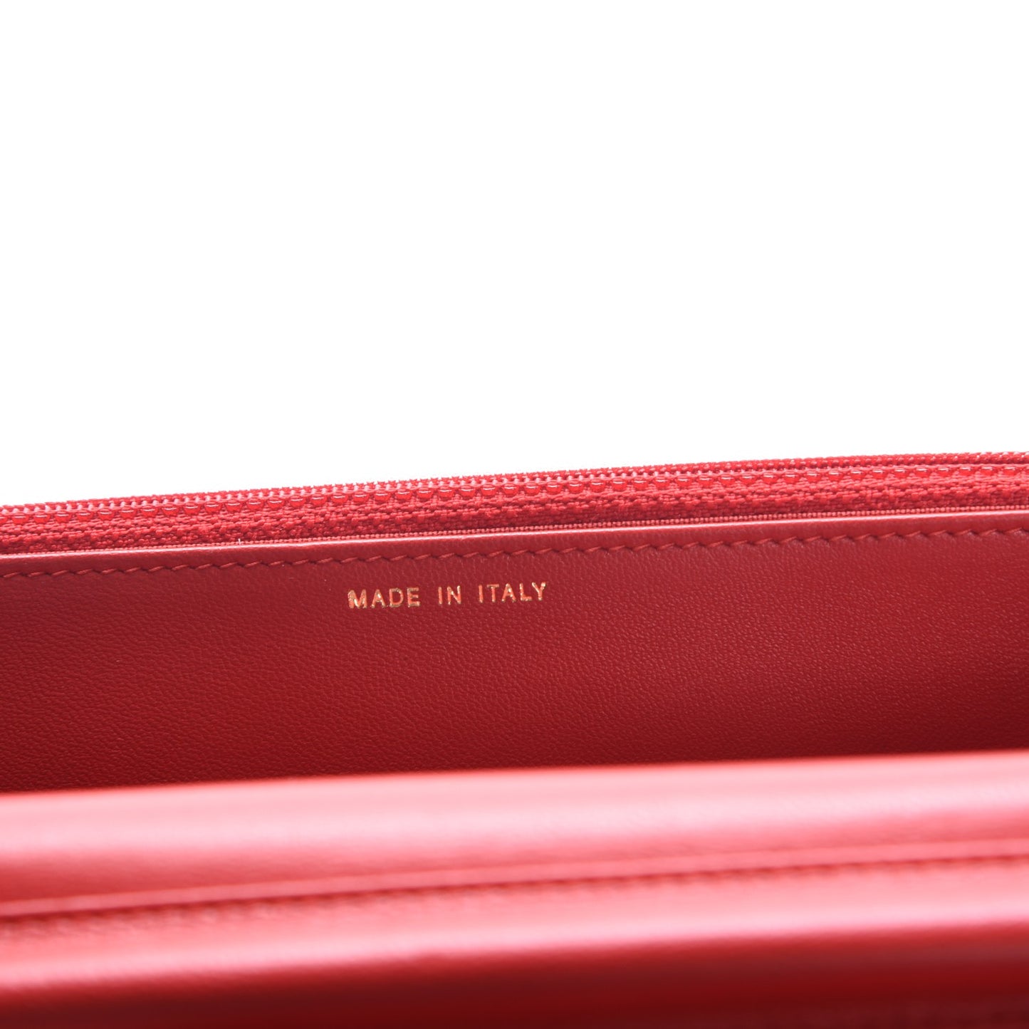 Lambskin Quilted Boy Wallet On Chain WOC Red
