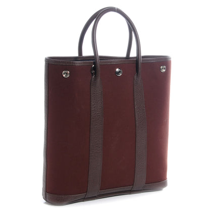 Hermes Toile Leather Garden File PM Tote Havane 3 of 7