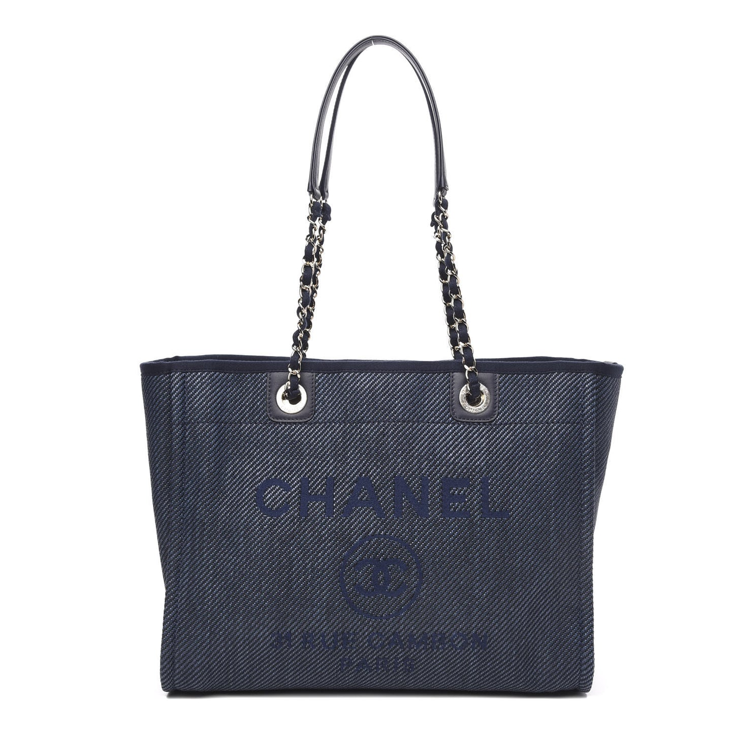Denim Small Deauville Tote Dark Blue