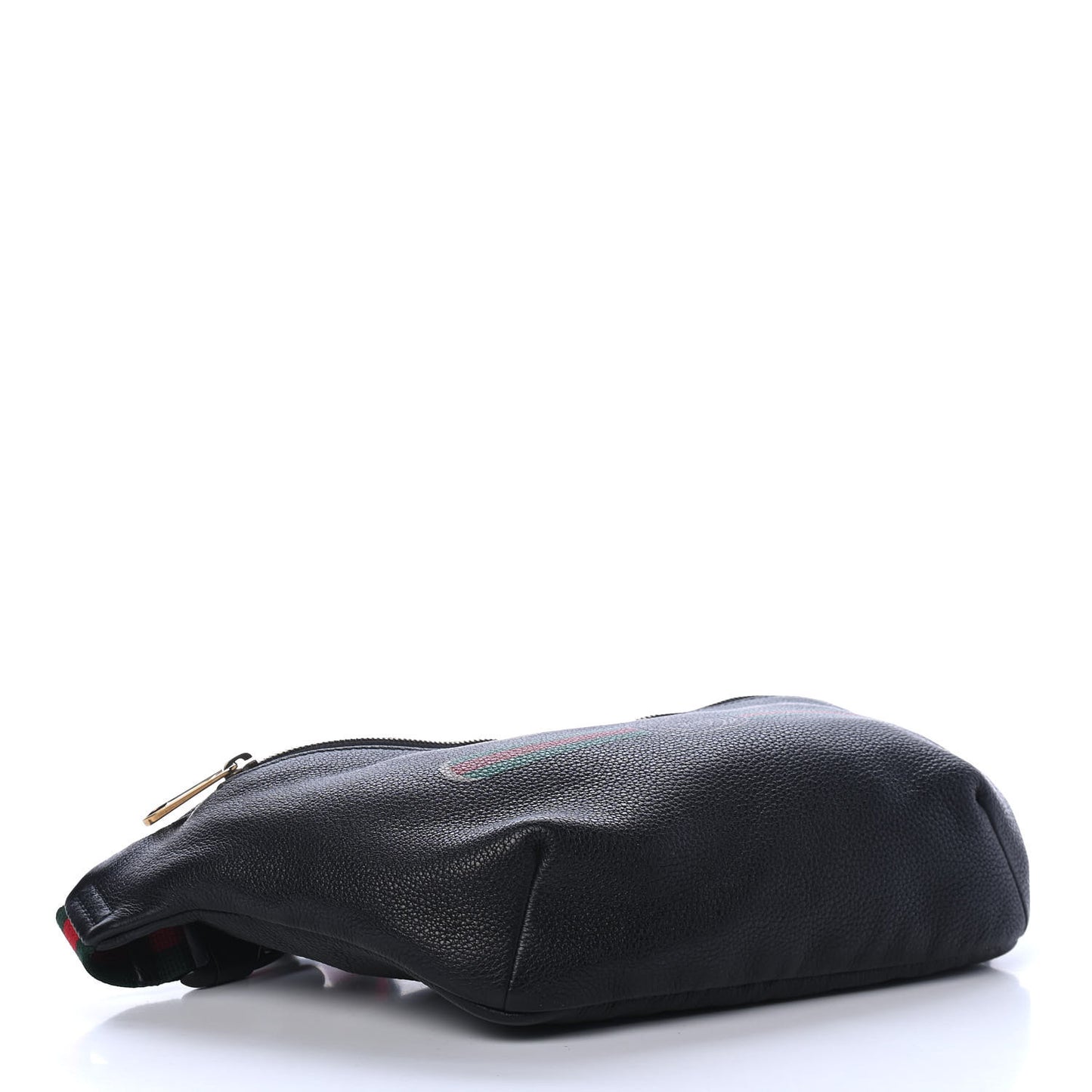 Grained Calfskin Logo Belt Bag Black