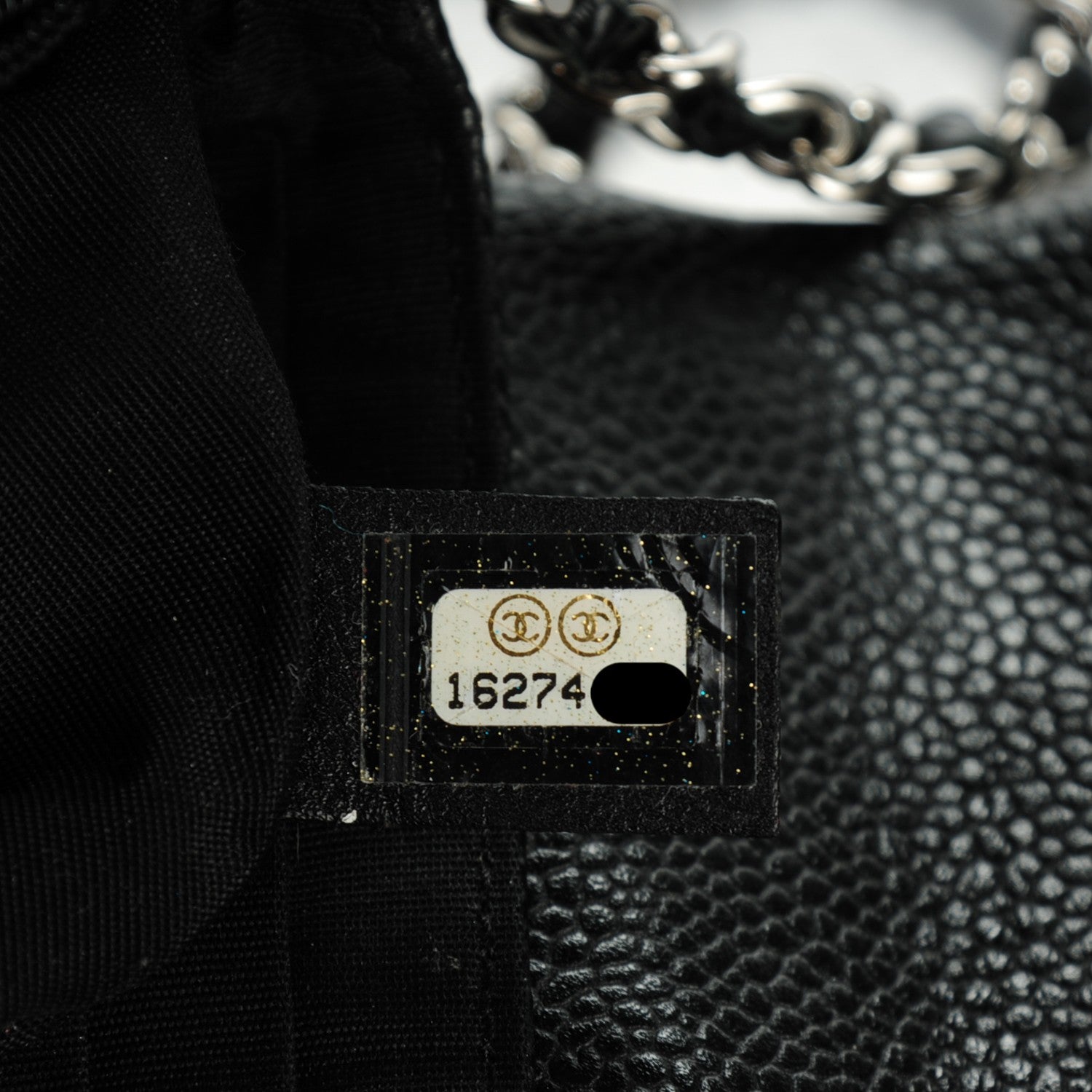 Chanel Caviar Half Moon Wallet On Chain WOC Black 7 of 8