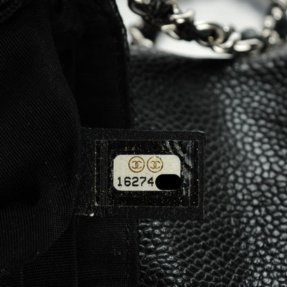 Chanel Caviar Half Moon Wallet On Chain WOC Black 7 of 8