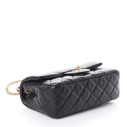 Chanel Lambskin Quilted Mini Rectangular Pearl Crush Flap Black 3 of 8