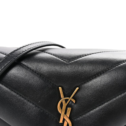 Saint Laurent Calfskin Y Quilted Monogram Toy Loulou Crossbody Bag Black 7 of 9