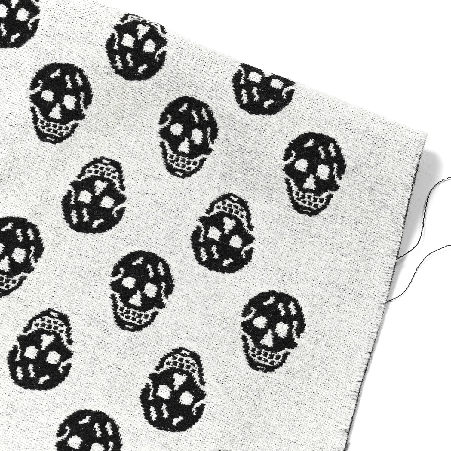 Alexander McQueen Wool Reversible Upside Down Skull Orchid Scarf