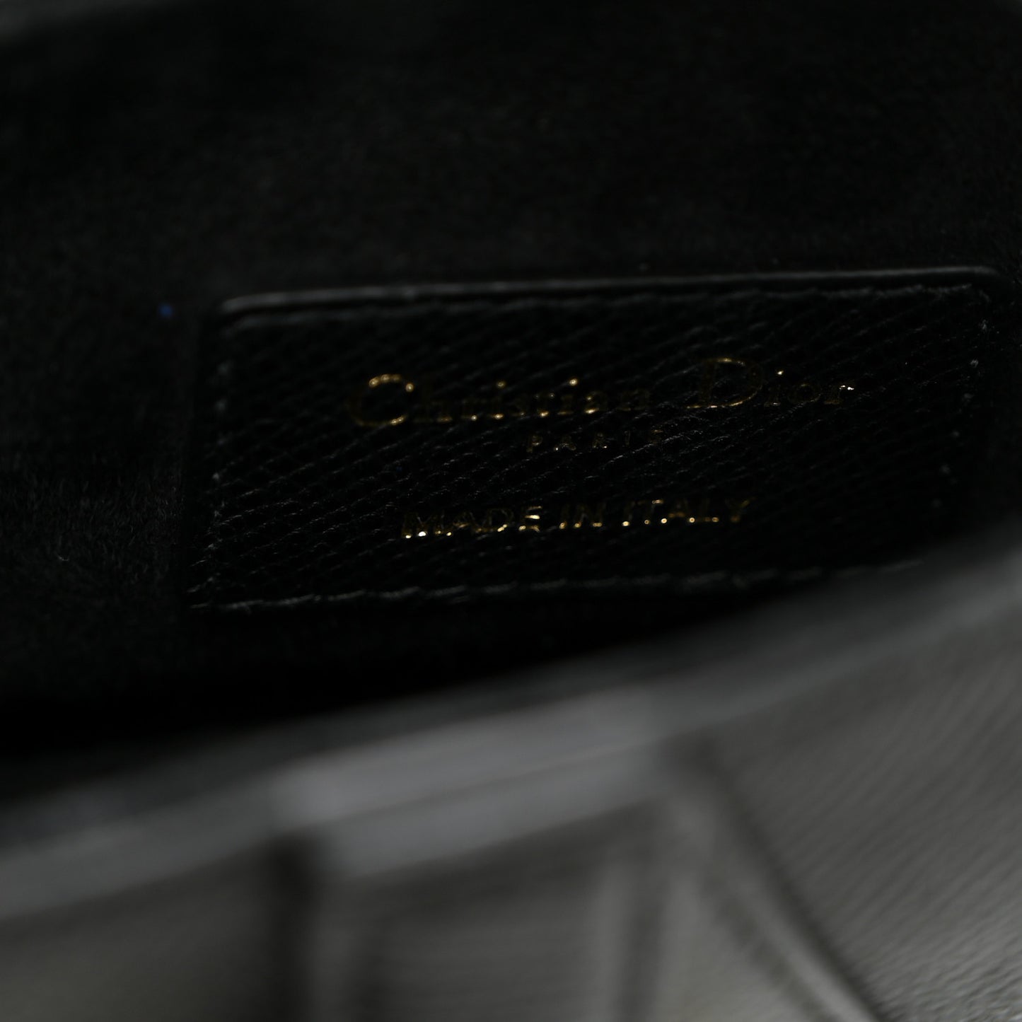 Grained Calfskin Mini Saddle Bag Black