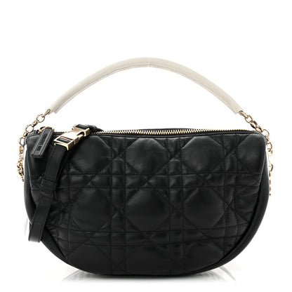 Christian Dior Lambskin Cannage Medium Dior Vibe Hobo Bag Black 1 of 9