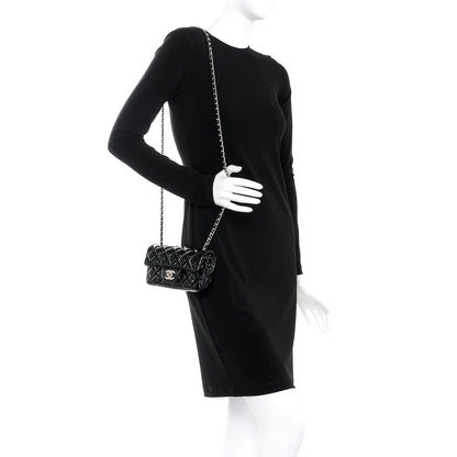 Chanel Patent Calfskin Quilted Mini Rectangular Flap Black 3 of 9