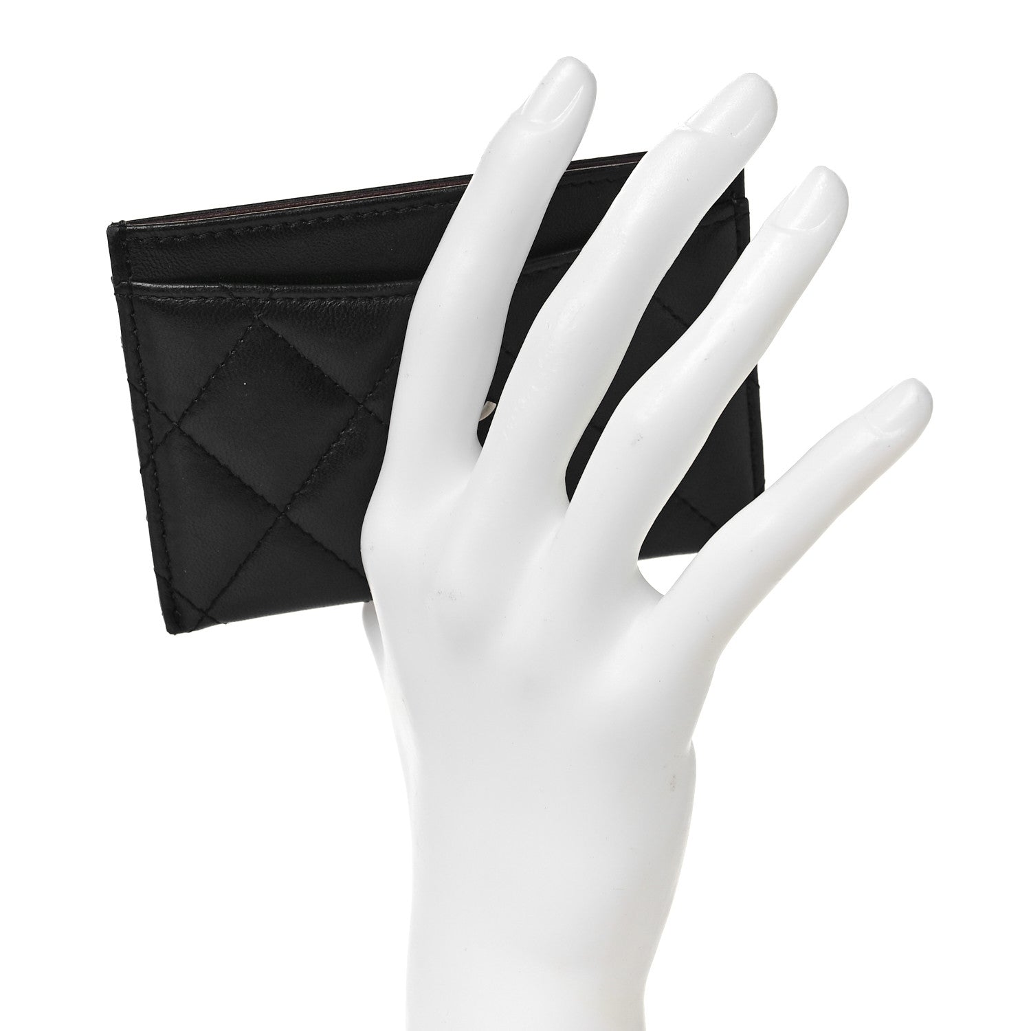 Chanel Lambskin Quilted Card Holder Black 2 of 10