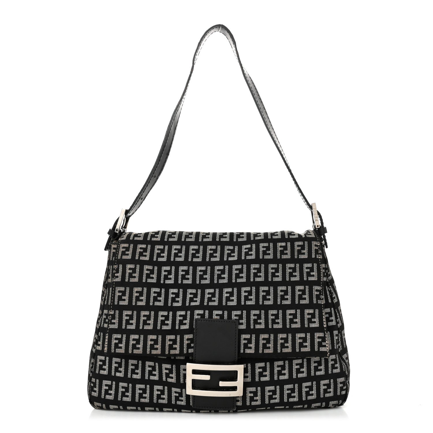 Fendi Zucchino Mama Baguette Navy 1 of 11