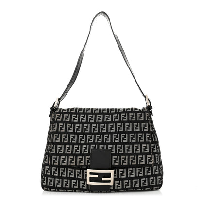 Fendi Zucchino Mama Baguette Navy 1 of 11