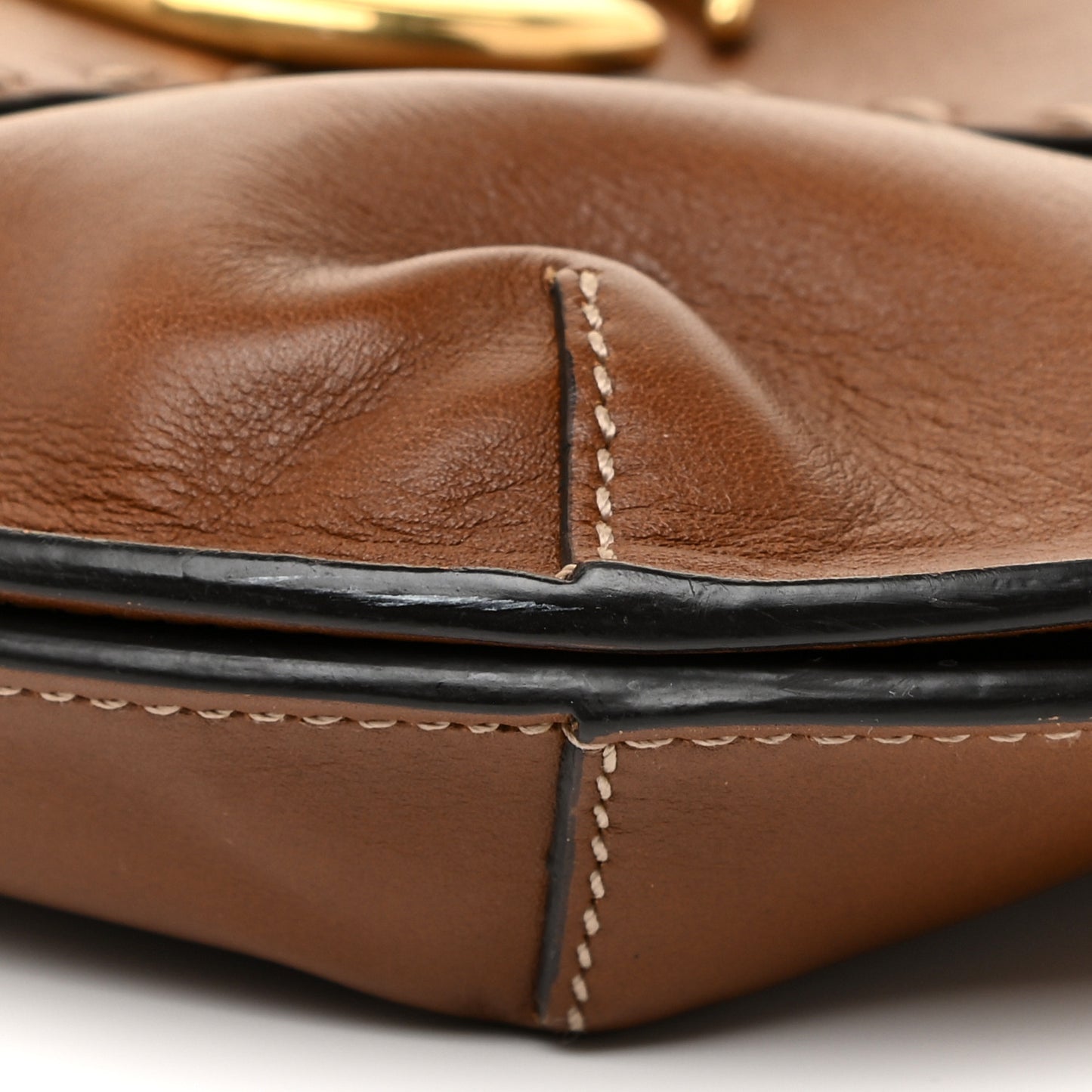Calfskin Feline GG Marmont Flap Shoulder Bag Cuir