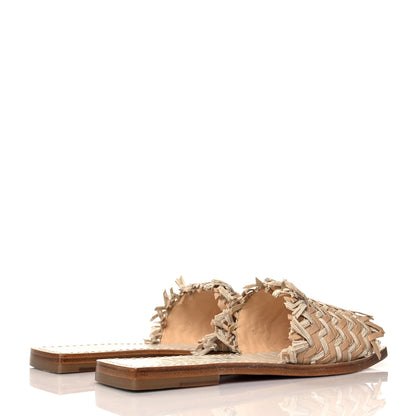 Christian Louboutin Raffia Soudana Sandal Flats 36 Beige 4 of 6