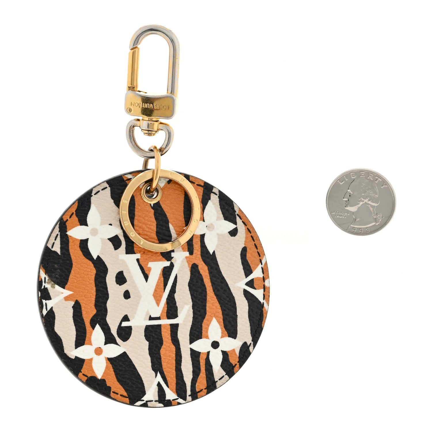 Louis Vuitton Monogram Giant Jungle Bag Charm Key Holder Ivory 2 of 3