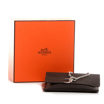 Hermes Sterling Silver Horseshoe Toggle Necklace 5 of 5