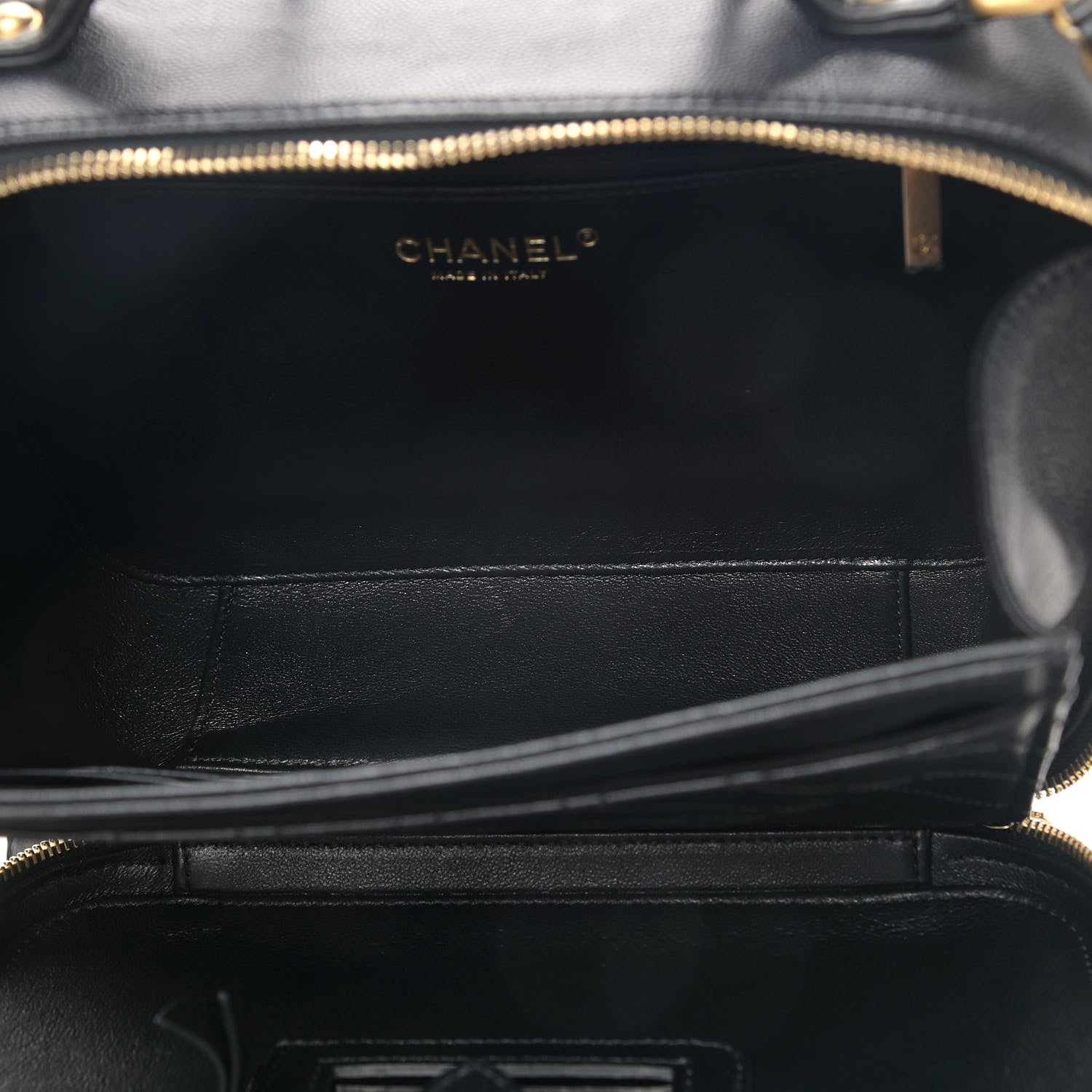 Chanel Caviar Quilted Large CC Filigree Vanity Case Black 5 of 11