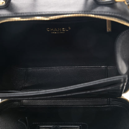 Chanel Caviar Quilted Large CC Filigree Vanity Case Black 5 of 11