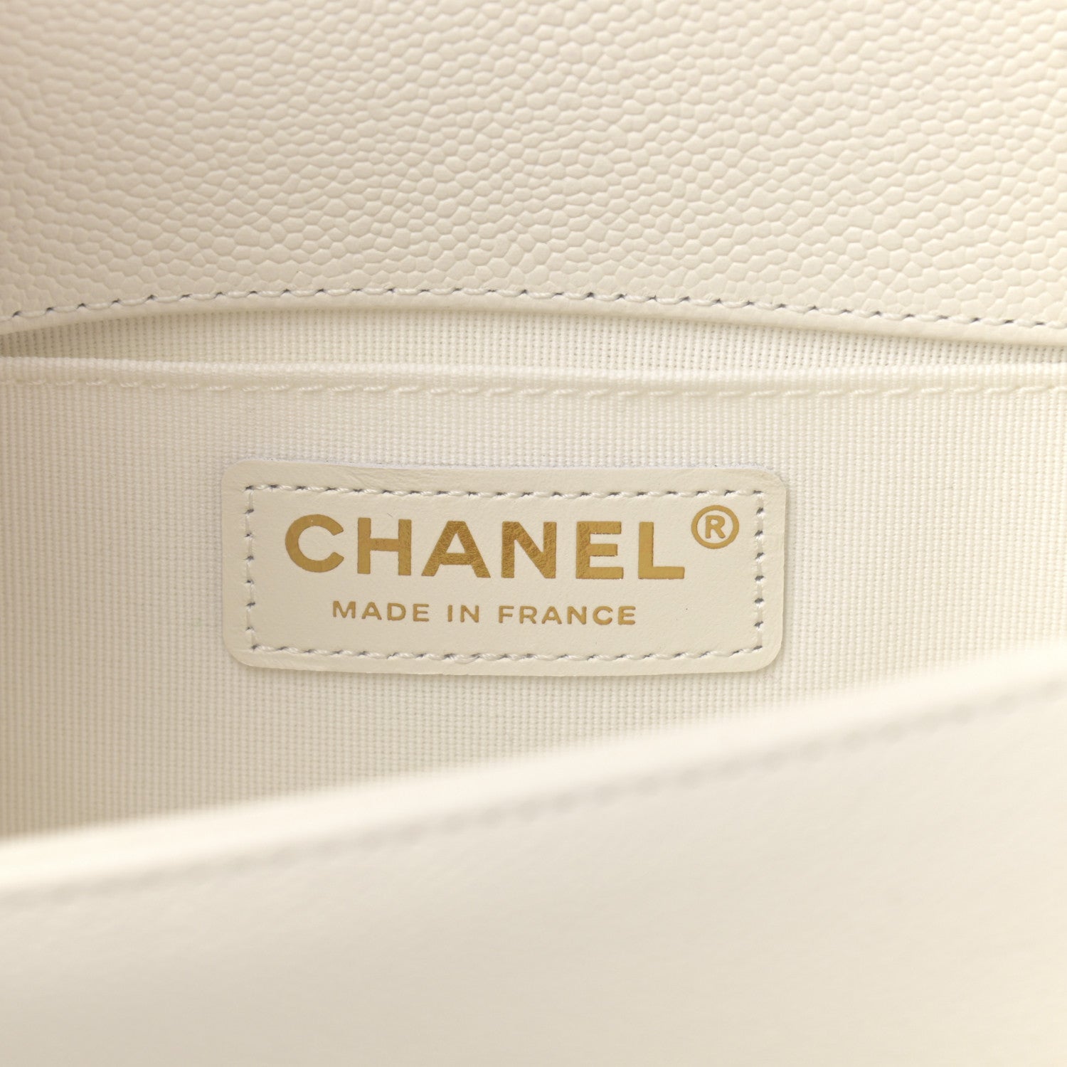 Chanel Caviar Quilted Small Boy Flap White 6 of 10