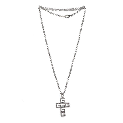 Gucci Mens G Cube Cross Necklace Silver 3 of 7