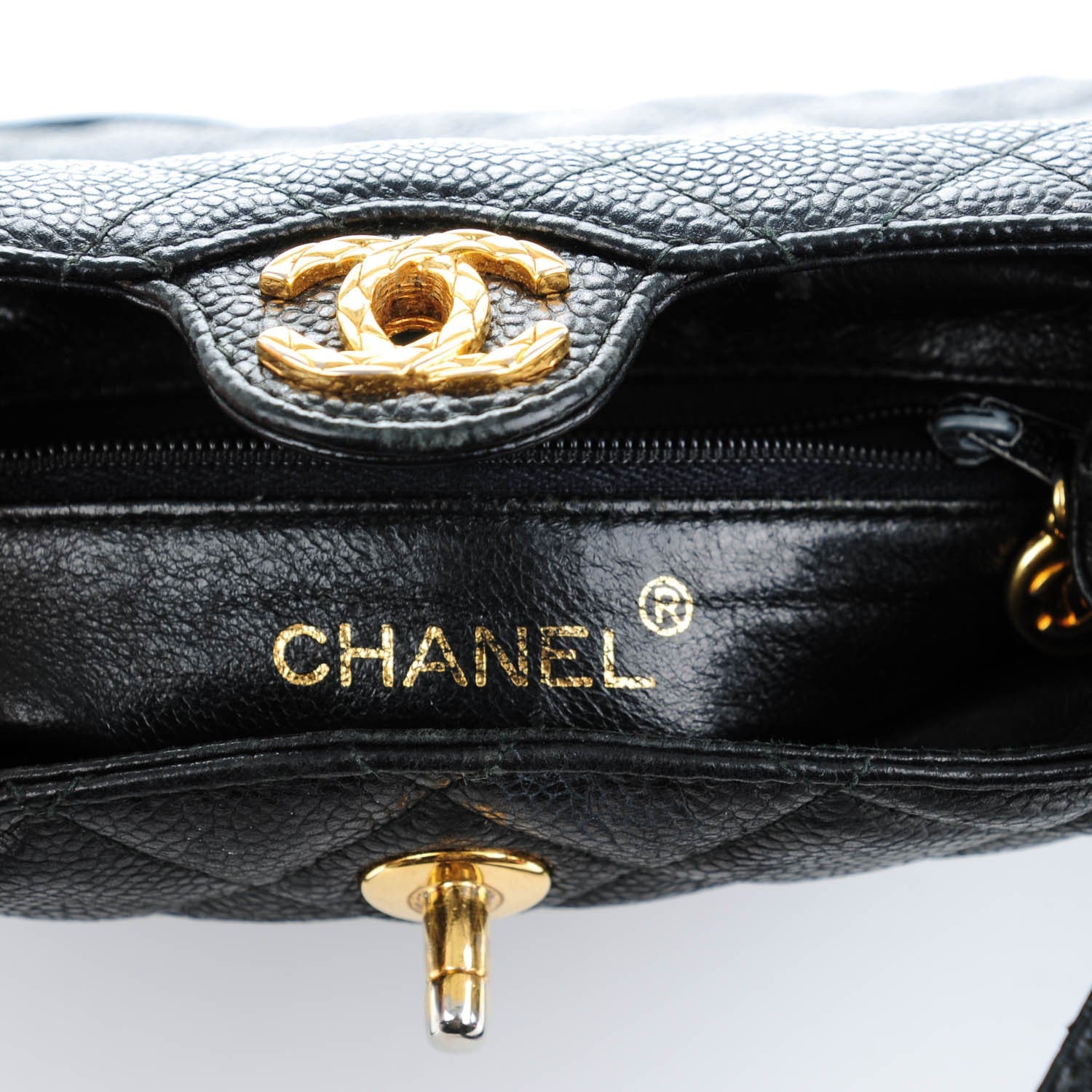 Chanel Caviar Quilted Shoulder Bag Black 7 of 11