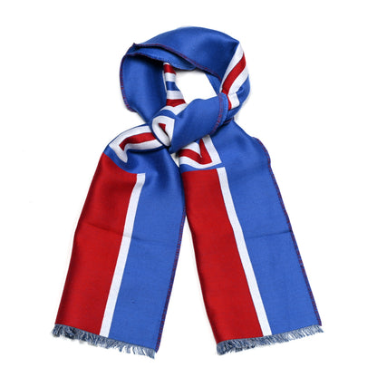 Gucci Wool Silk Gucci Heron Scarf Royal Red 1 of 4