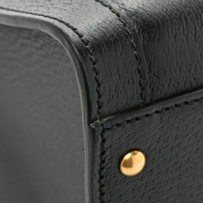 Gucci Textured Dollar Calfskin Stripe Studded Large Diana Tote Bag Black Multicolor 12 of 14