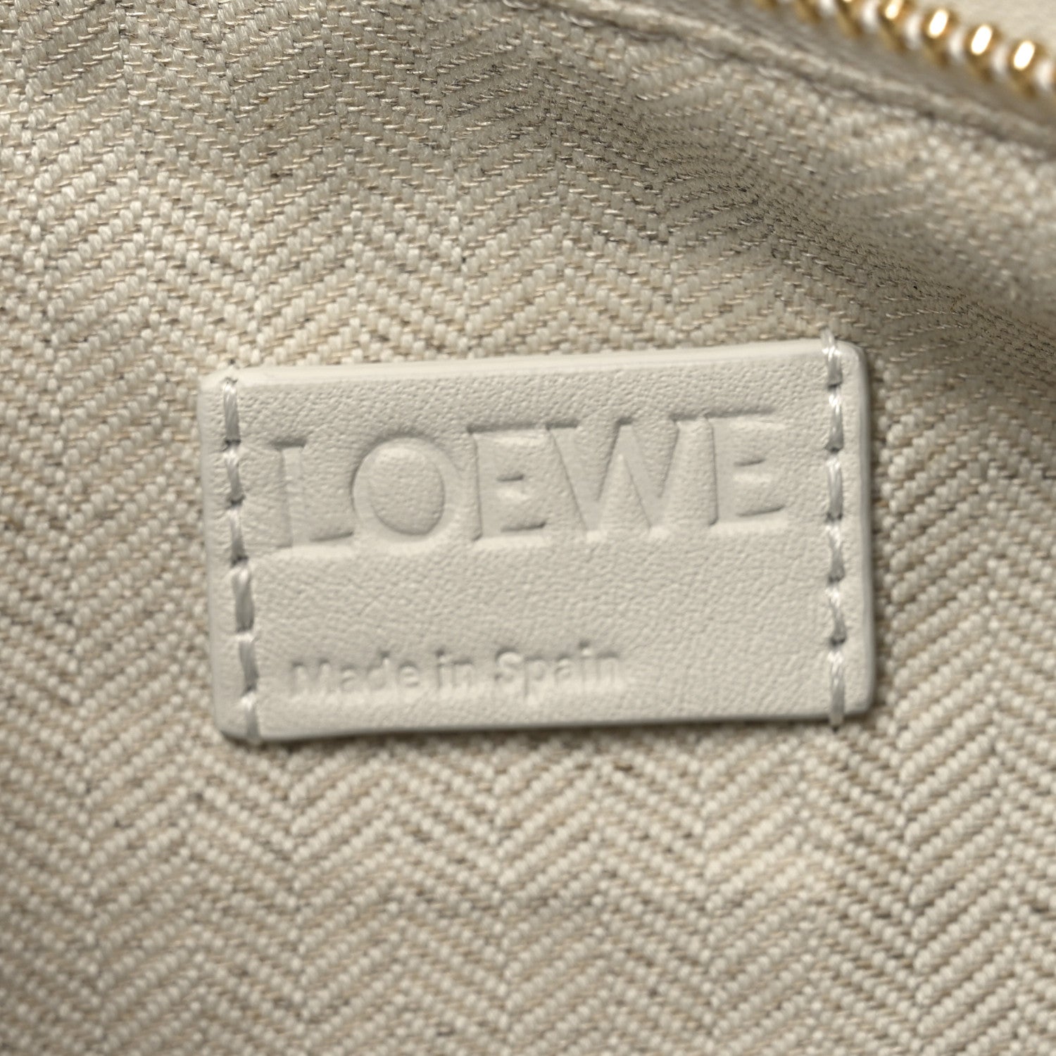 Loewe Classic Calfskin Small Puzzle Edge Bag Soft White Paper Craft 6 of 9