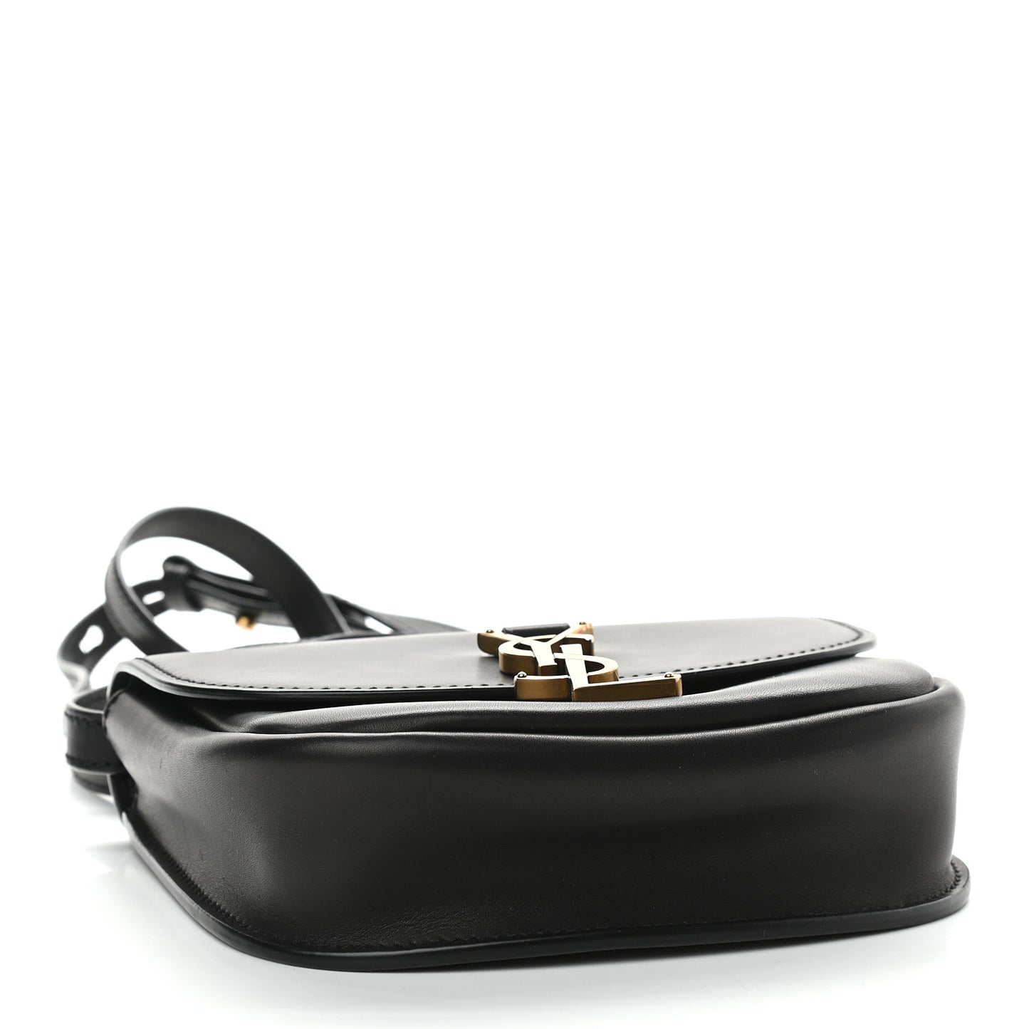Smooth Calfskin Classic Monogram Small Kaia Satchel Black