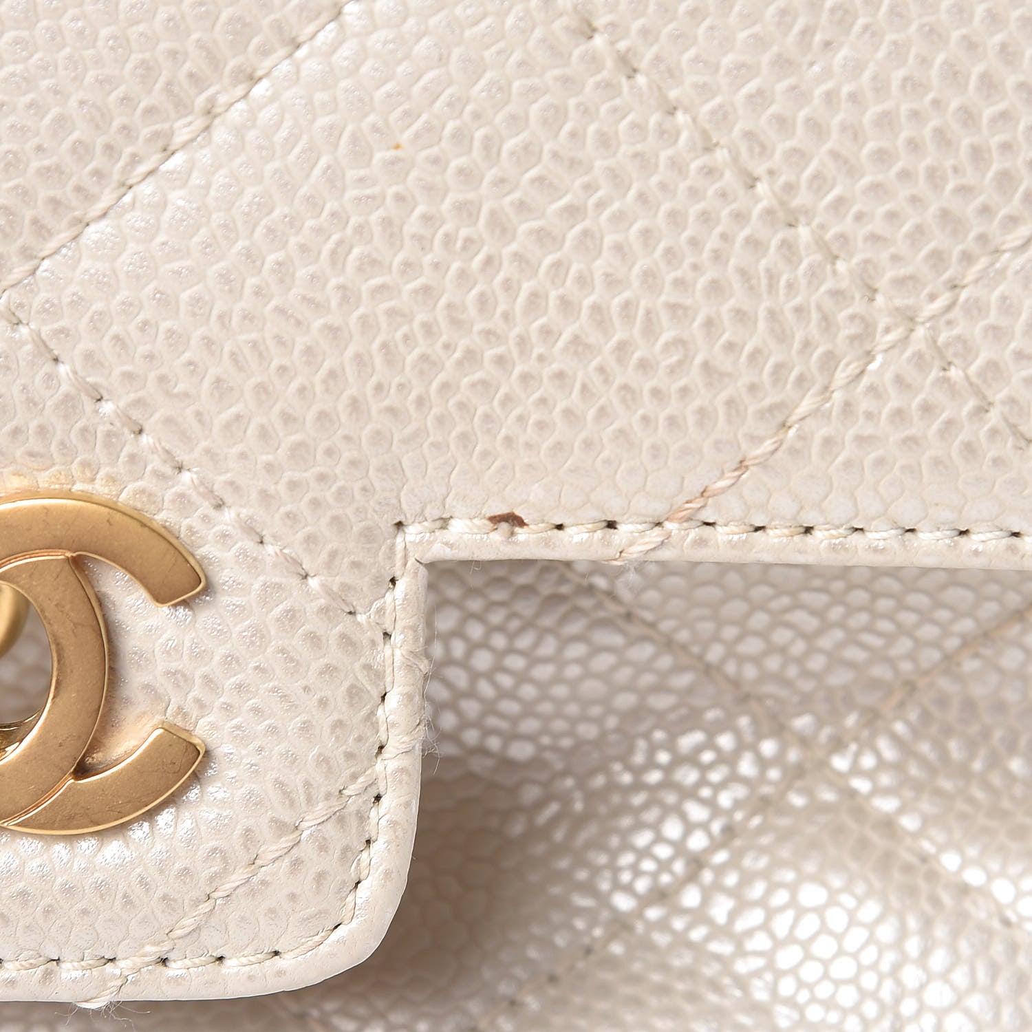 Chanel Caviar Quilted Mini Evening Bag Pearl 8 of 13