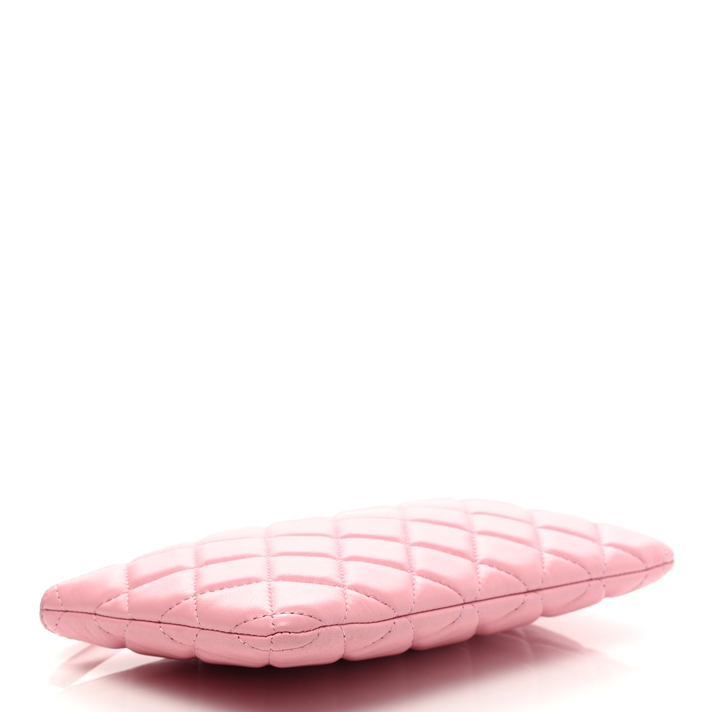 Lambskin Quilted Cosmetic Case Pink