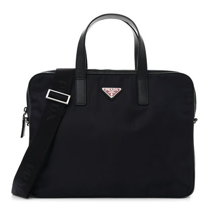 Prada Tessuto Nylon Saffiano Briefcase Black 1 of 9