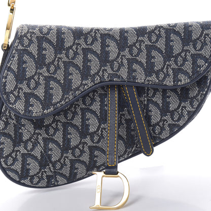 Christian Dior Monogram Mini Saddle Bag Blue 8 of 15