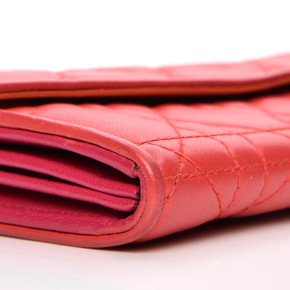 Christian Dior Lambskin Cannage Rendezvous Wallet Coral 7 of 10