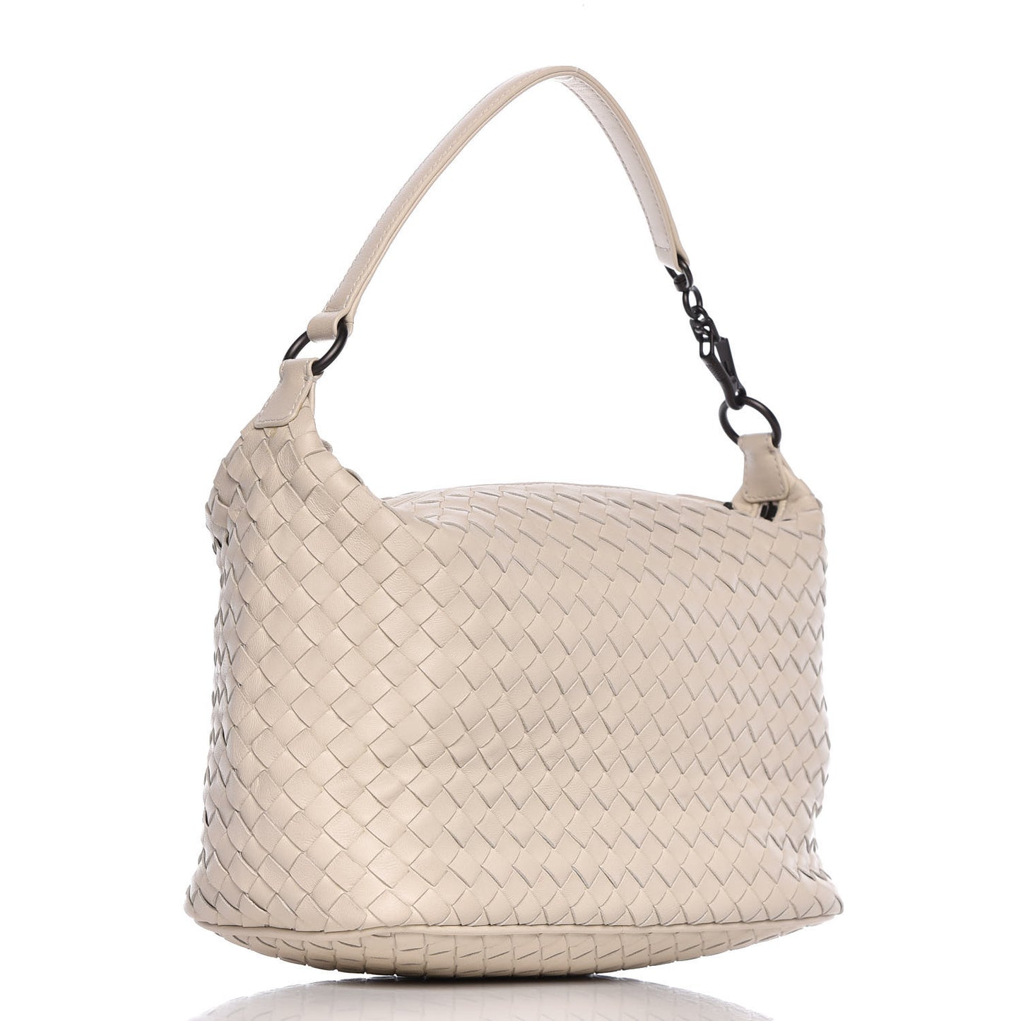 Nappa Intrecciato Small Shoulder Bag White