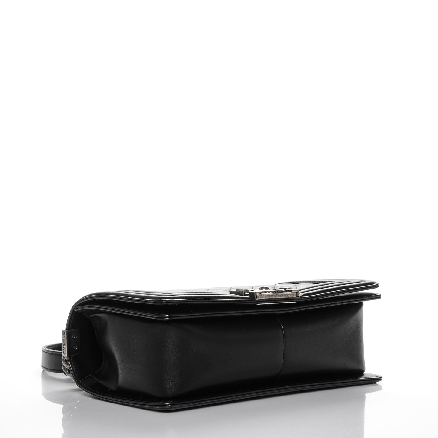 Lambskin Quilted Medium Boy Flap Black