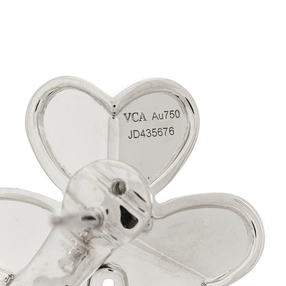 Van Cleef & Arpels 18K White Gold Diamond Small Frivole Earrings 4 of 5