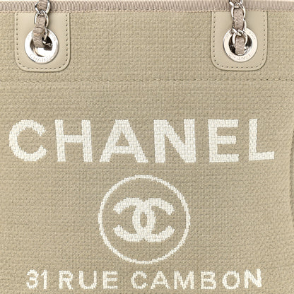 Chanel Canvas Mini Deauville Tote Beige 8 of 10