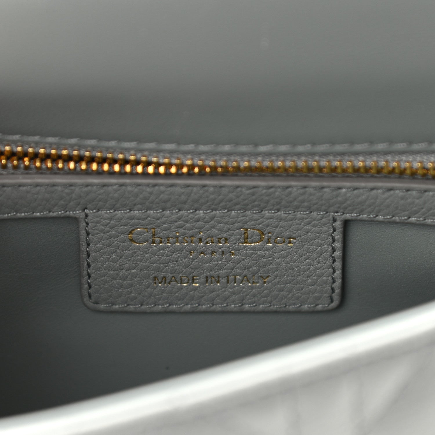 Christian Dior Calfskin Cannage Small Caro Bag Grey 6 of 12