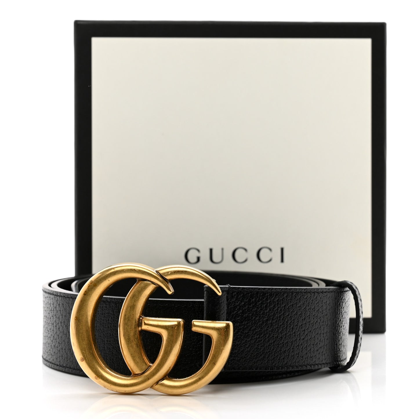 Textured Calfskin Double G 40mm Belt 115 46 Black